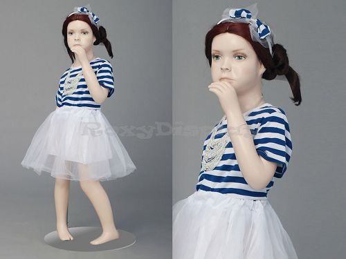 Child Fiberglass Realistic Mannequin Dress Form Display #MZ-ANN5 